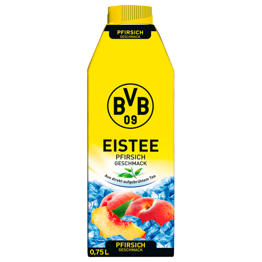 Borussia Dortmund Eistee Pfirsich Geschmack 0,75l